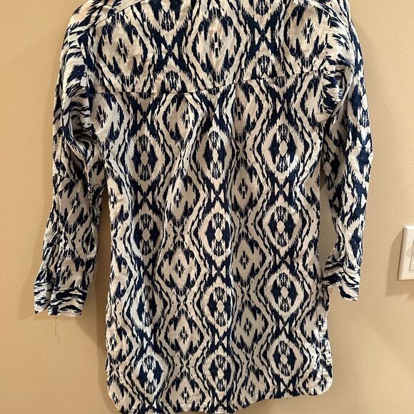 Athleta Ikat Kaftan Tunic Shirt Dress Swim Cover, XSmall - Picture 6 of 6